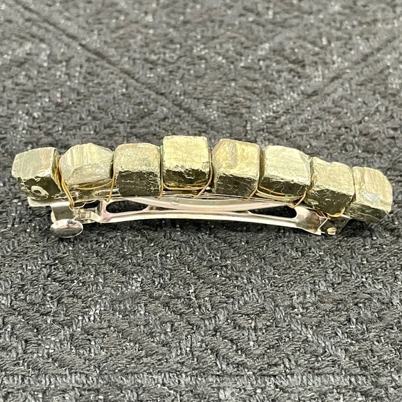 Authentic Pyrite “Fools Gold” Hair Barrette Clip - Picture 4 of 7